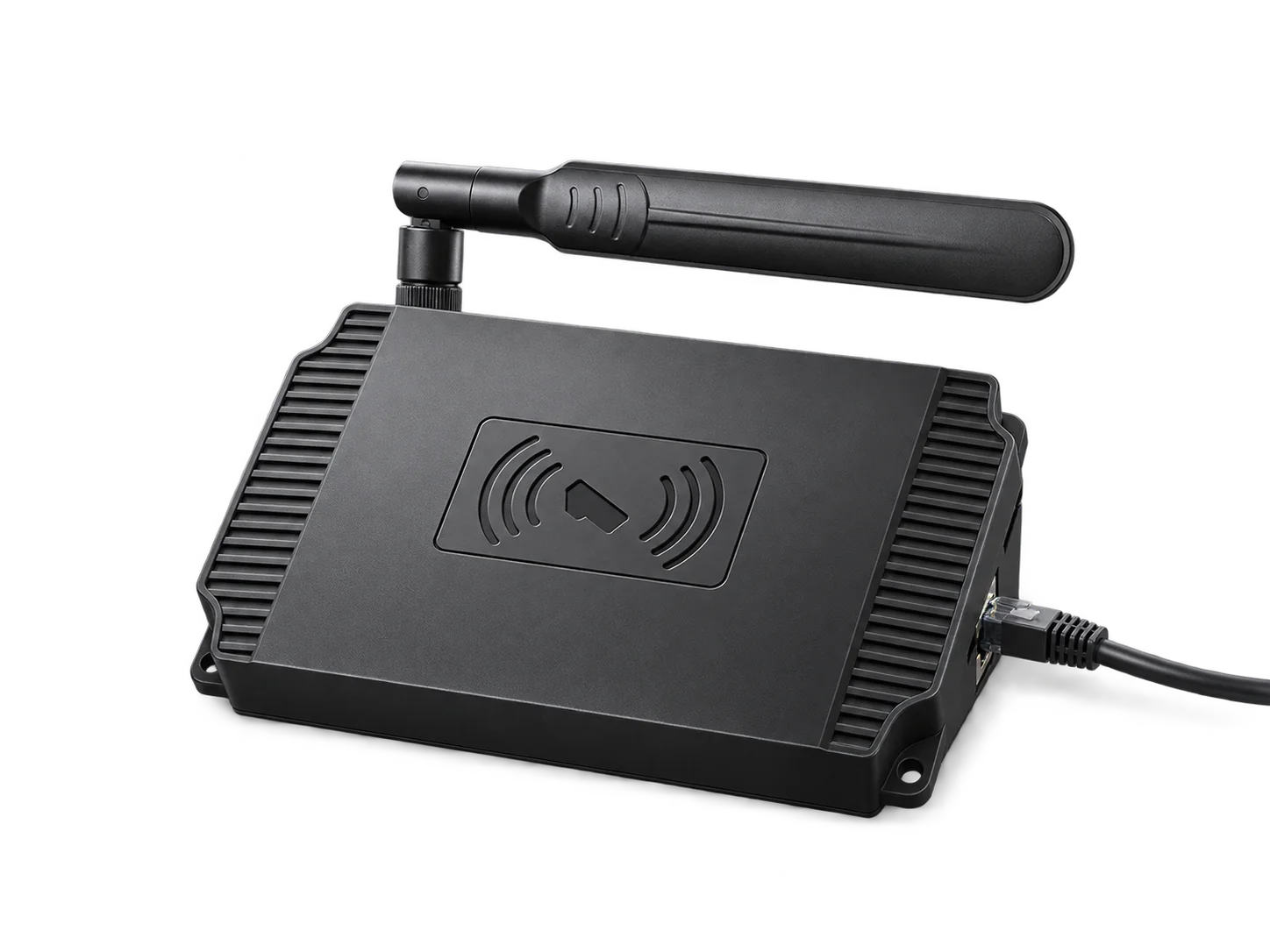 Concept illustration based on the black F24A7 base station with folding antenna
